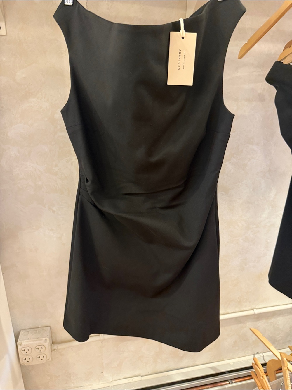 Nude Lucy Black Sleeveless Mini Dress